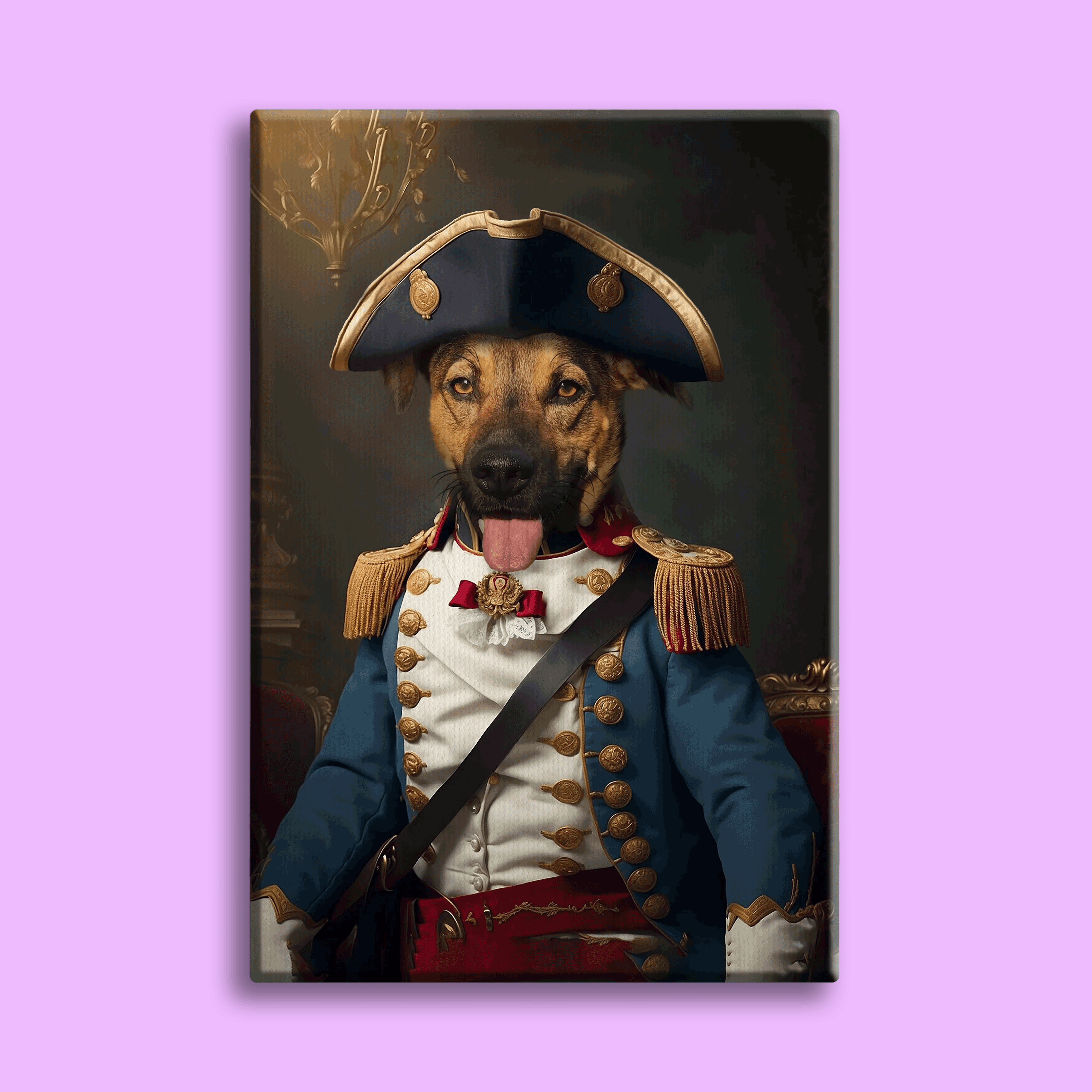 The Commander  Military Hero Custom Pet Portrait